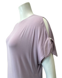 Iora Lingerie 24131A Lavender Short Sleeve Ties Modal Nightshirt myselflingerie.com