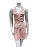 Samantha Chang SC4221223 Romance Pink Flaunt Halter Chemise myselflingerie.com