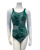Gottex 24NE180 Green/White Natural Essence High Neck Swimsuit myselflingerie.com
