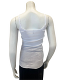 Teri 1500 White Cotton Sleeveless Camisole Undershirt myselflingerie.com
