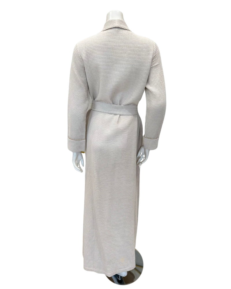 Iora Lingerie 24310C Oatmeal 100% Cotton Waffle Wrap Robe myselflingerie.com
