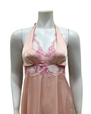 Oh! Zuza 4237 Dusty Pink Lace Halter Neck Chemise myselflingerie.com