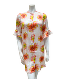 Oh! Zuza 4216 Happy Flowers Button Down Viscose Nightshirt myselflingerie.com