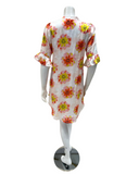 Oh! Zuza 4216 Happy Flowers Button Down Viscose Nightshirt myselflingerie.com