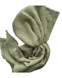 Valeri Summer Green Crinkle Pre-Tied Bandanna with Full Grip myselflingerie.com