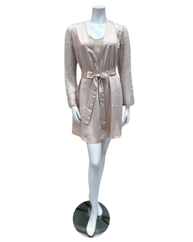 Rya Collection 906 + 820 Champagne Lisbon Chemise & Robe Set myselflingerie.com