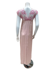 Oh! Zuza M8945 + M8943 Dusty Pink Lace Gown & Robe Set myselflingerie.com