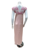 Oh! Zuza M8945 + M8943 Dusty Pink Lace Gown & Robe Set myselflingerie.com