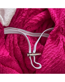 Valeri Hot Pink Crinkle Pre-Tied Bandanna with Full Grip myselflingerie.com