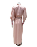 Oh! Zuza M8945 + M8943 Dusty Pink Lace Gown &amp; Robe Set myselflingerie.com