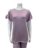 Iora Lingerie 24233A Lavender Short Sleeve Ties Modal Pajamas Set myselflingerie.com