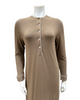 Velvet AK846MO Mocha Hotel Style Button Down Modal Nightgown myselflingerie.com