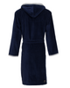 Carl Ross 207310 Silver/Night Blue Knee Length Wrap Bathrobe Unisex myselflingerie.com