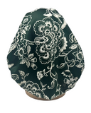 Triple Up BUL837 Olive/White Puff Flowers Unlined Pre-Tied Bandanna myselflingerie.com