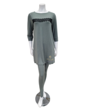 Oh! Zuza Agave Green Accented Tunic Style Modal Pajamas Set
