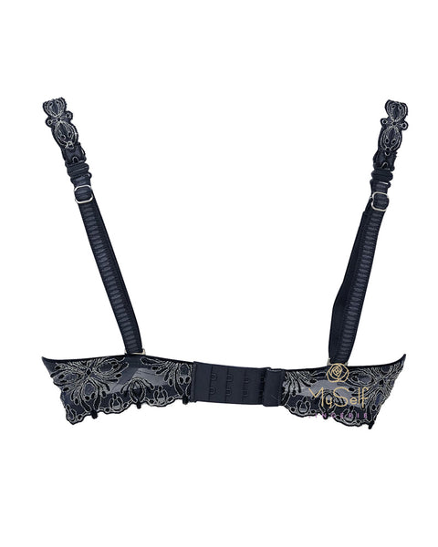 Chantelle 2606 Dark Charcoal Champs Elysees Molded Underwire Bra myselflingerie.com