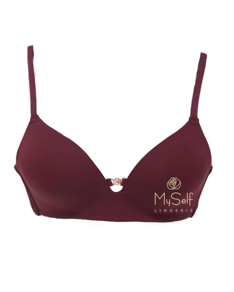 Dorina D01673M Burgundy Fili Molded Wire Free T-Shirt Bra myselflingerie.com