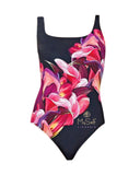 Gottex Pink and Purple Flower Print Swimsuit