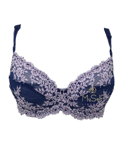 Wacoal 65191 Embrace Lace Twilight Blue/Lavender Fog Underwire Bra MYSELFLINGERIE.COM