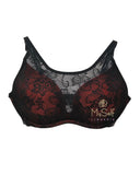 Marc and Andre Paris A9-1644-WF Red Wire Free Padded Bralette with Mesh Overlay myselflingerie.com