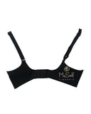 Marc and Andre Paris A9-1644-WF Black Wire Free Padded Bralette with Mesh Overlay myselflingerie.com