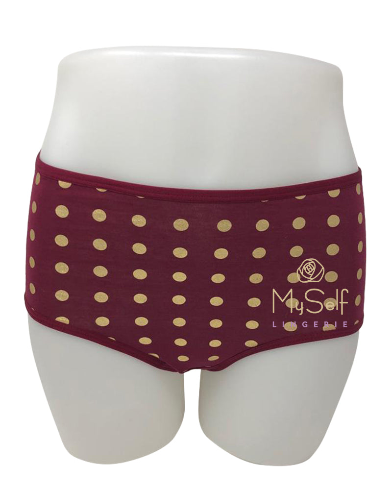 Gemsli 3320 Metallic Dot Cotton Briefs 3 Pack myselflingerie.com