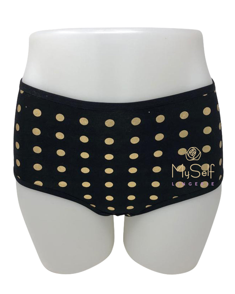 Gemsli 3320 Metallic Dot Cotton Briefs 3 Pack myselflingerie.com