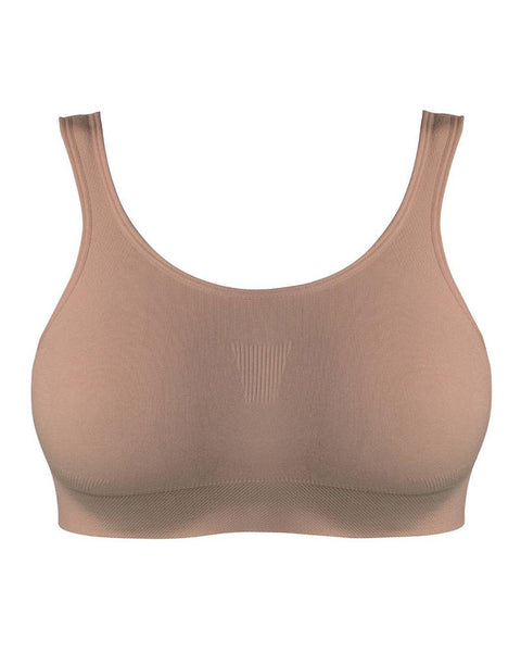 Seamless Sports Bra, Light Brown