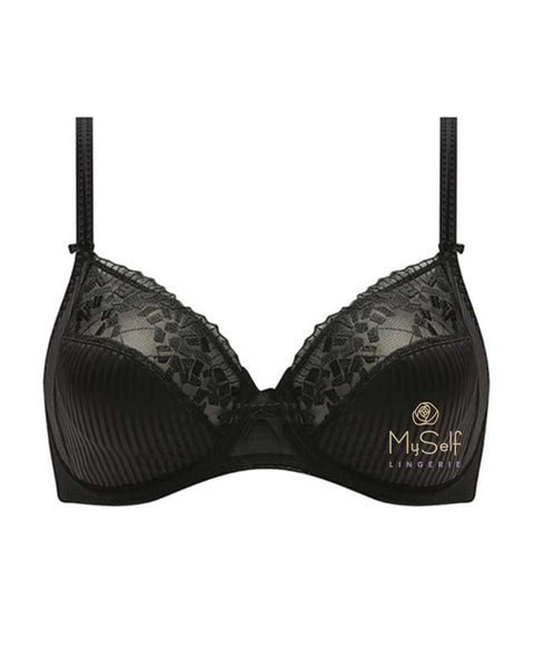 Chantelle Black Pont Neuf Underwire 3 Part Cup Unlined Bra