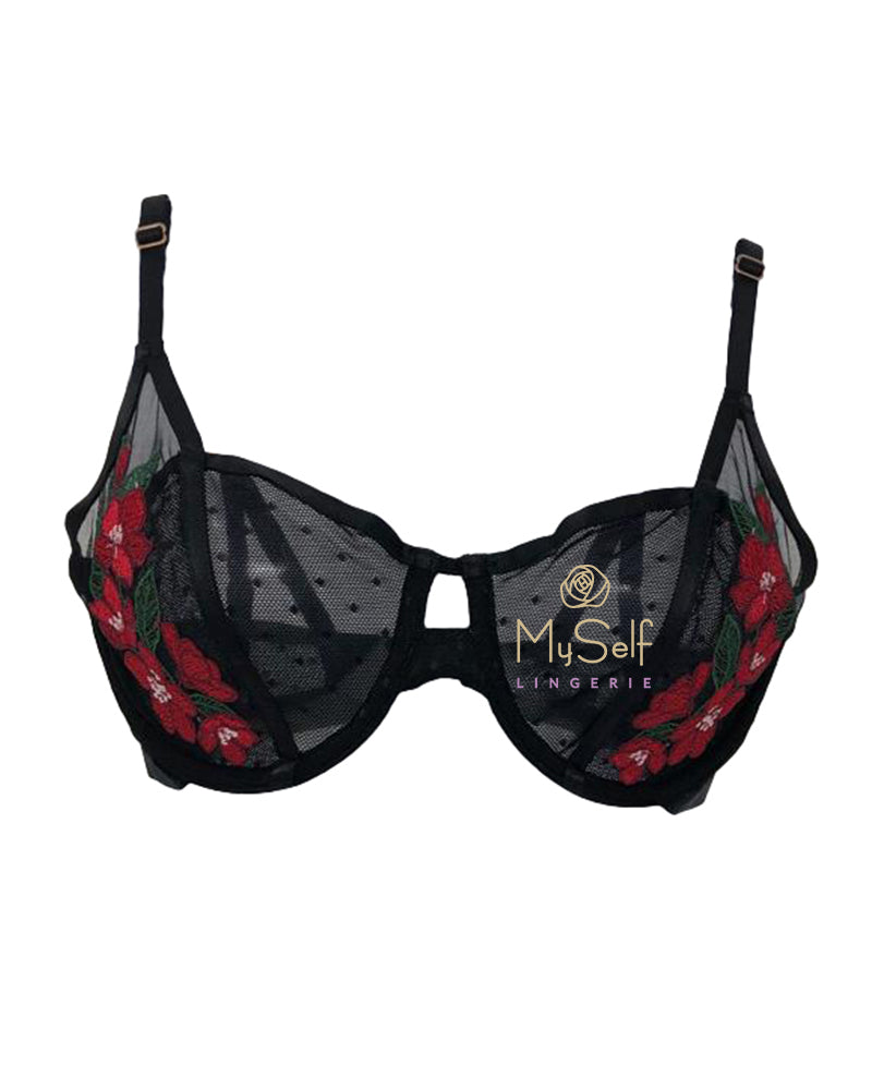 Montelle 9061 Embroidered Lace Underwire Bra myselflingerie.com