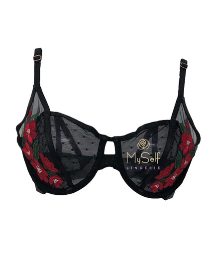 Montelle 9061 Embroidered Lace Underwire Bra myselflingerie.com