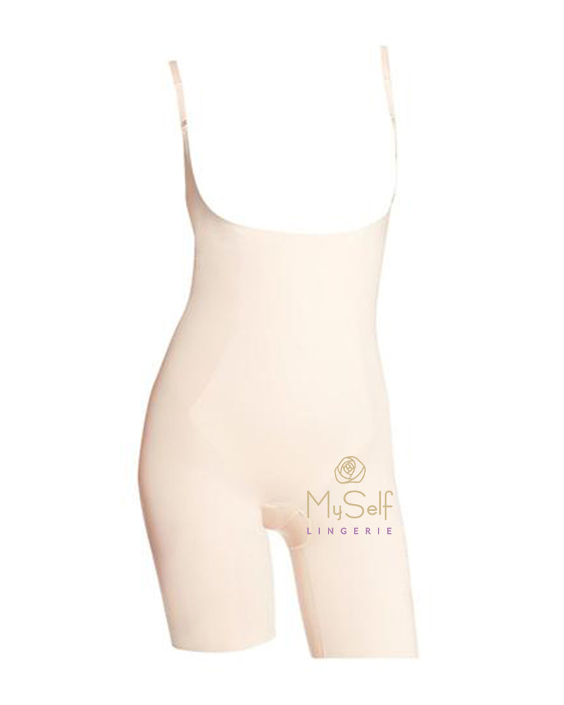 Spanx 10021R Thinstincts Open Bust Bodysuit with Legs –