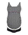 anita 9630 Hatutu Black and White Print Maternity Tankini myselflingerie.com