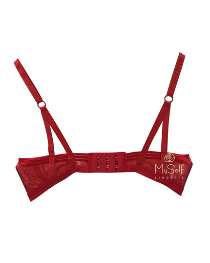 Triumph 10198894 Palm Spotlight Red Halter Neck Underwire Bra MYSELFLINGERIE.COM