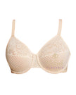 Wacoal 857210 Sand Lace Seamless Underwire Minimizer Bra MYSELFLINGERIE.COM