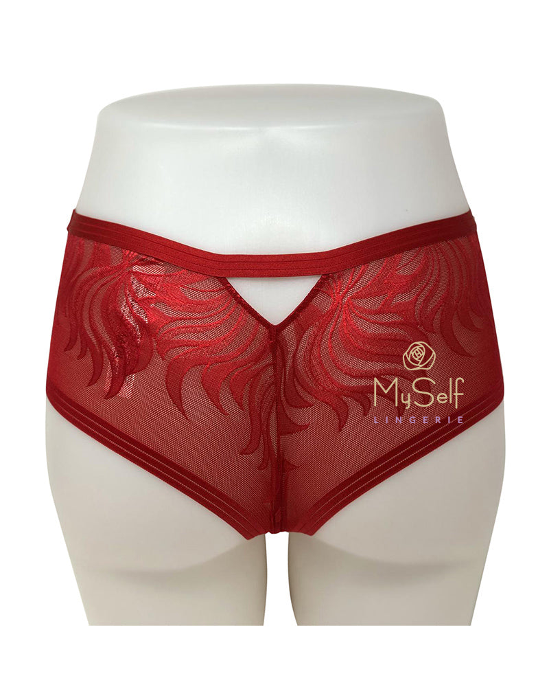 Triumph 10198887 Palm Spotlight Red Bandeau Brief MYSELFLINGERIE.COM