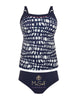 6552 Paris Navy and White Pattern Tankini