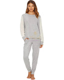 Q80766 Harbor Lace Trim Cozy Fleece Pajamas