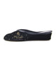 Jacques Levine 4640 stud Black Stud Suede Slipper MYSELFLINGERIE.COM