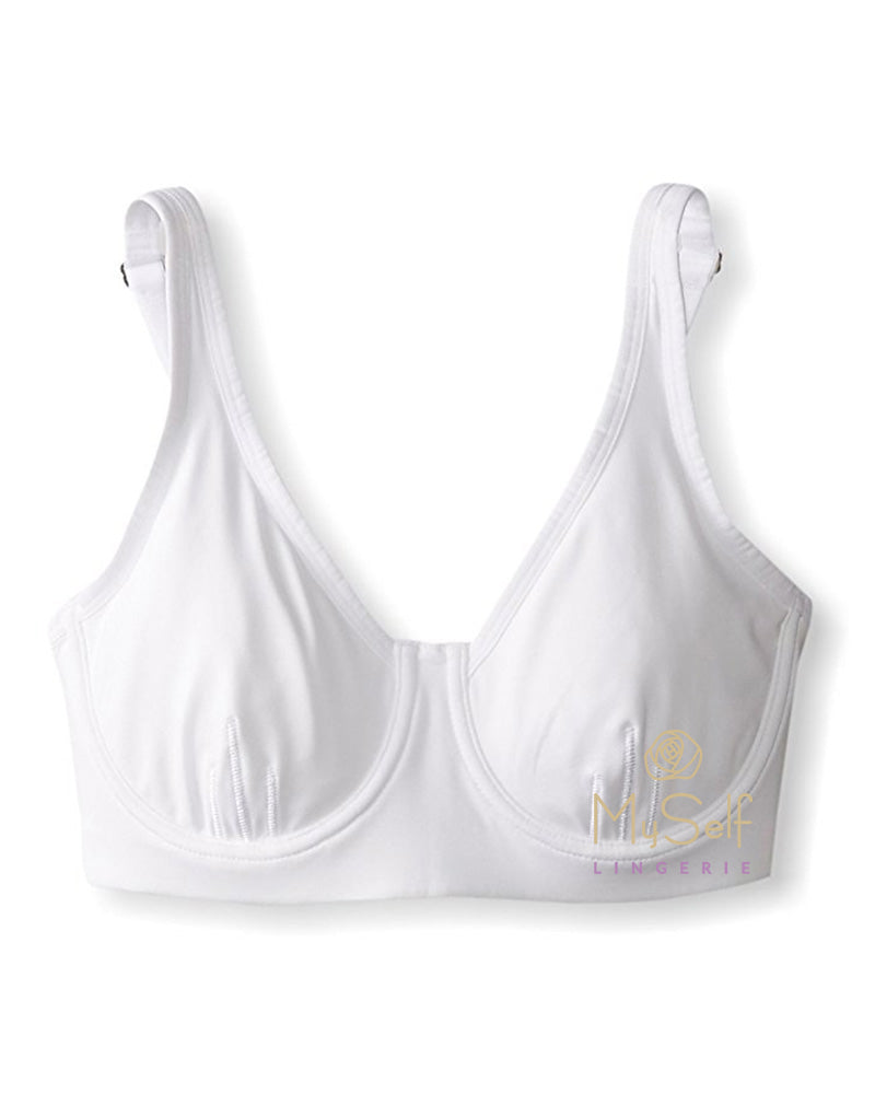 Natori 731439 White Sports Bra MYSELFLINGERIE.COM