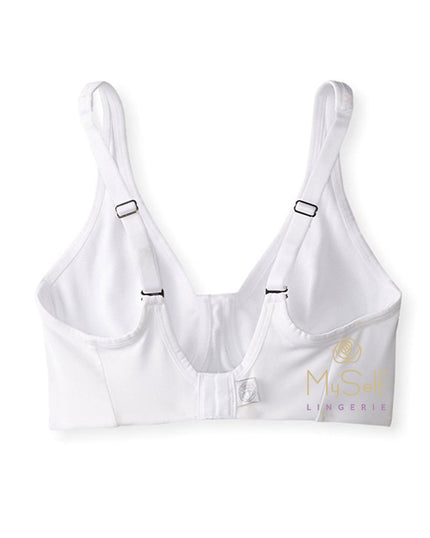 Natori 731439 White Sports Bra MYSELFLINGERIE.COM