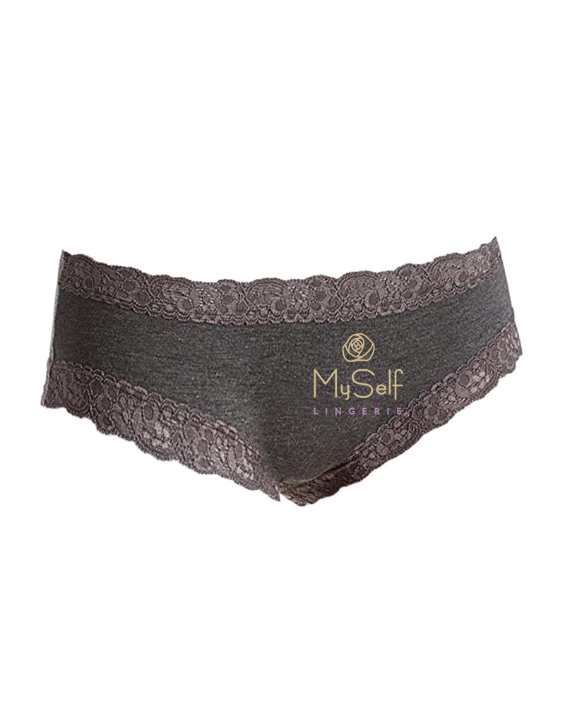 Fleur't 600 Modal Lace Trim Boyshorts MYSELFLINGERIE.COM