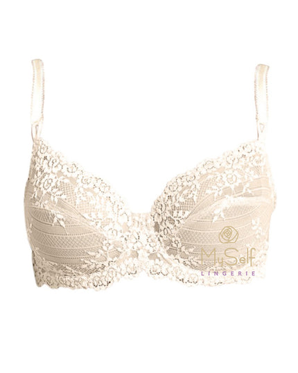 Wacoal 65191 Embrace Lace Nude/Ivory Underwire Bra MYSELFLINGERIE.COM