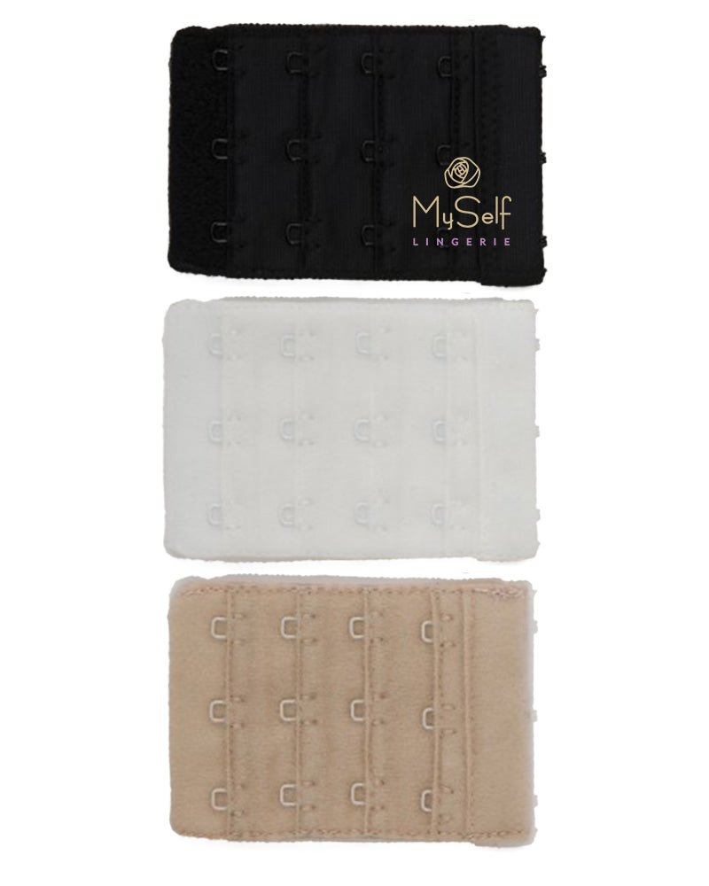 Fashion Essentials 50512 Black 3 Hook Single Extender MYSELFLINGERIE.COM