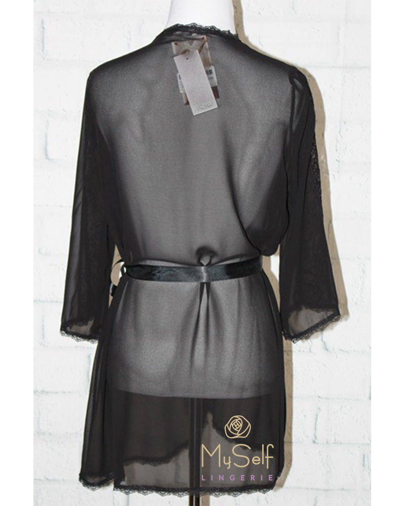 EVA SHOW ES2001-TOP Anastasia Sheer Short Robe myselflingerie.com