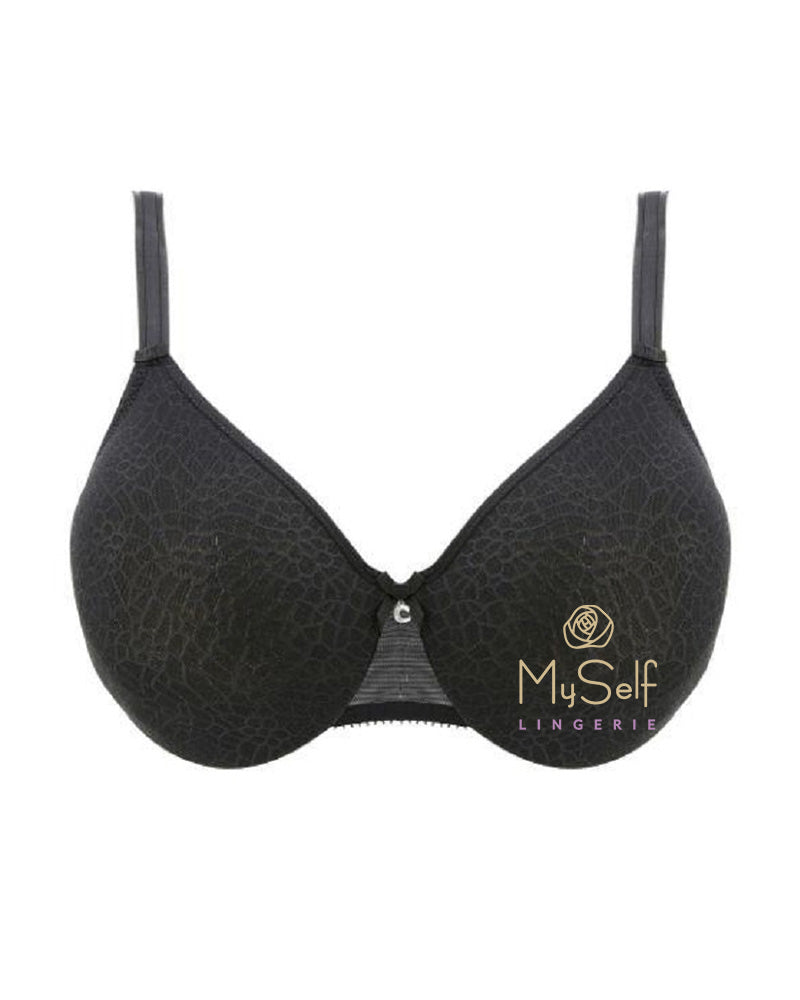 Chantelle 1891 Black Seamless Minimizer Underwire Bra MYSELFLINGERIE.COM