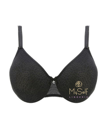 Chantelle 1891 Black Seamless Minimizer Underwire Bra MYSELFLINGERIE.COM