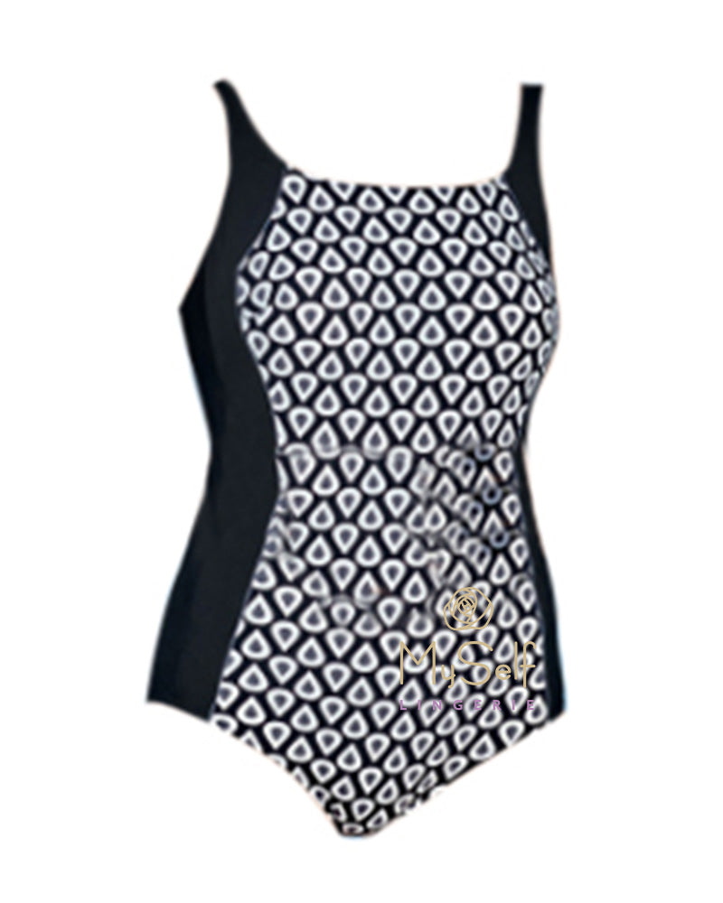 Anita 6338 Albina White Teardrops Swimsuit myselflingerie.com