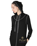 Me Moi CNL00150 Hooded Zip-Up Cotton Robe myselflingerie.com