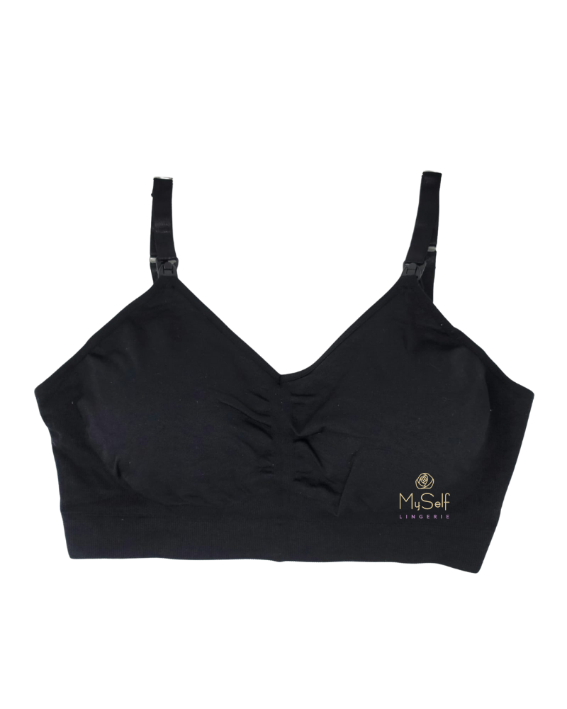 Hotmilk My Necessity Black Wire Free Nursing Bra (DDD-I Cups) myselflingerie.com